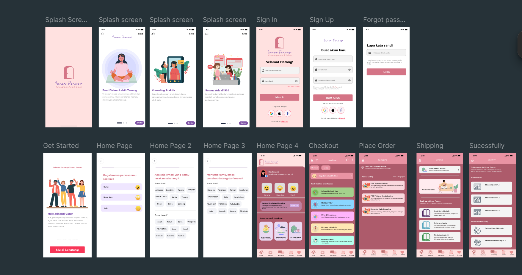 UI/UX Startup Inner Peaces